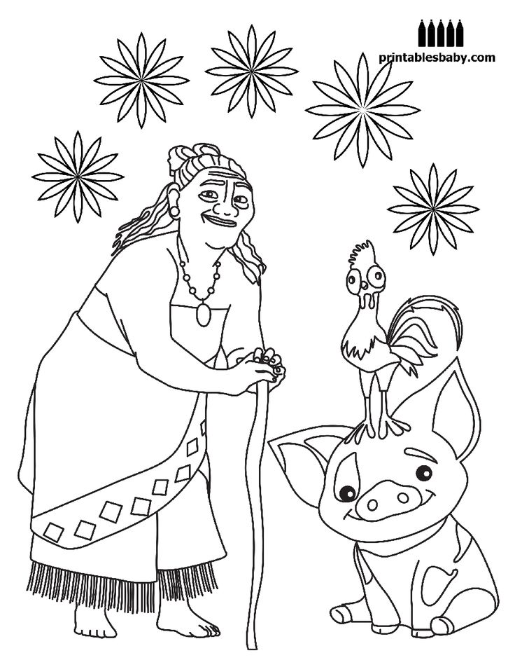 Moana | Printables Baby - Free Cartoon Coloring Pages ...