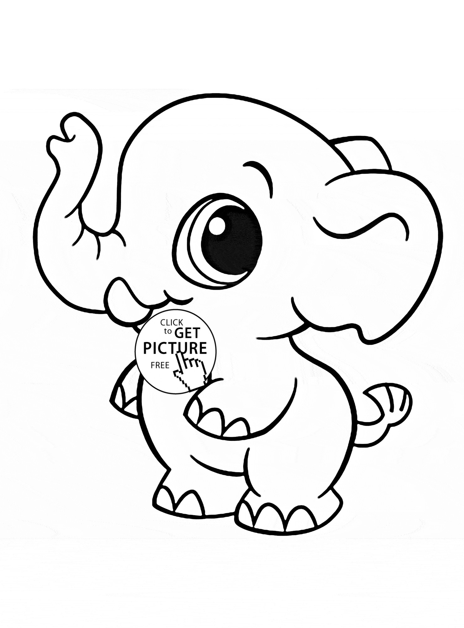 Cute Animals with Big Eyes Coloring Pages   BubaKids.com