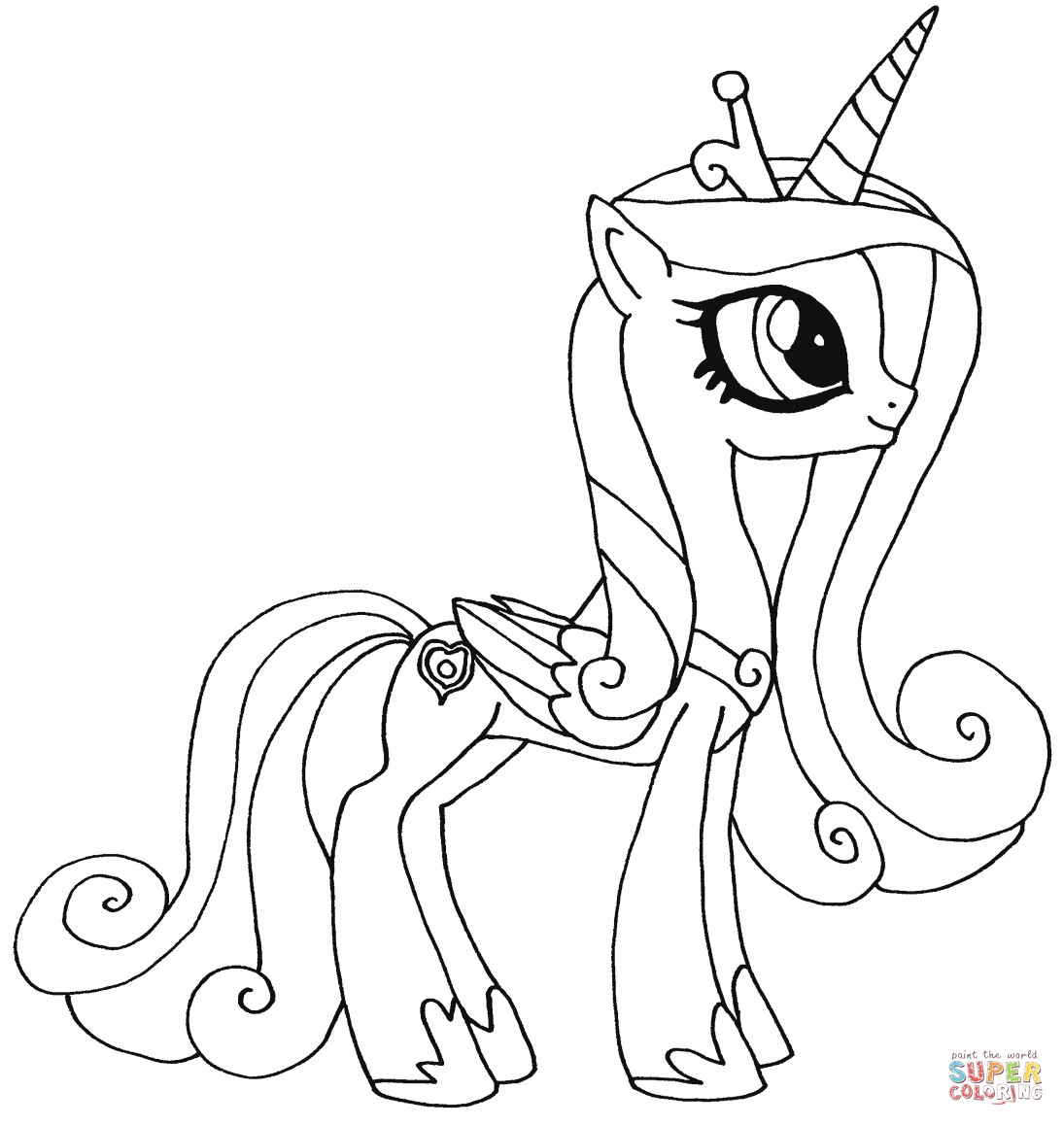 My Little Pony Princess Coloring Pages   BubaKids.com
