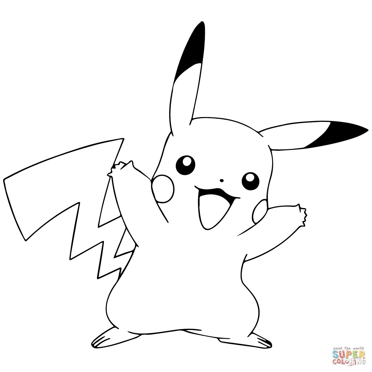 Pikachu Pokemon Go Coloring Pages - BubaKids.com