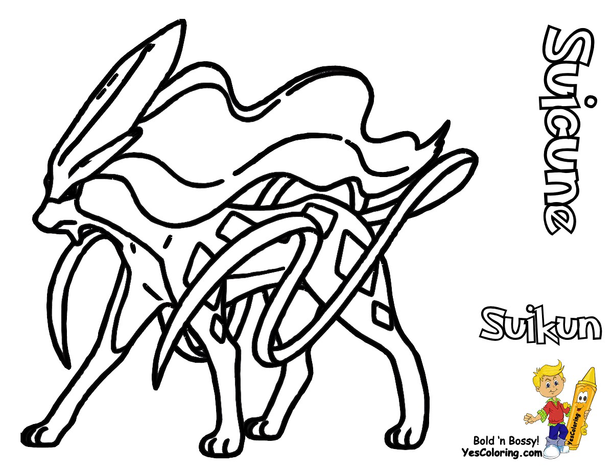 Pokemon Coloring Pages Legendary Dogs - BubaKids.com
