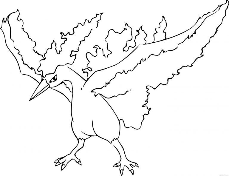 Pokemon Moltres Coloring Pages - BubaKids.com