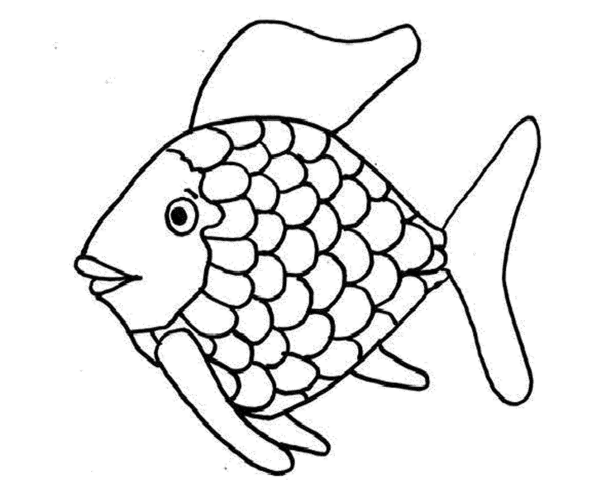 Rainbow Fish Coloring Page - BubaKids.com