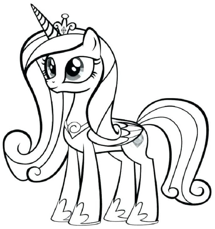 my little pony coloring pages cadence   BubaKids.com