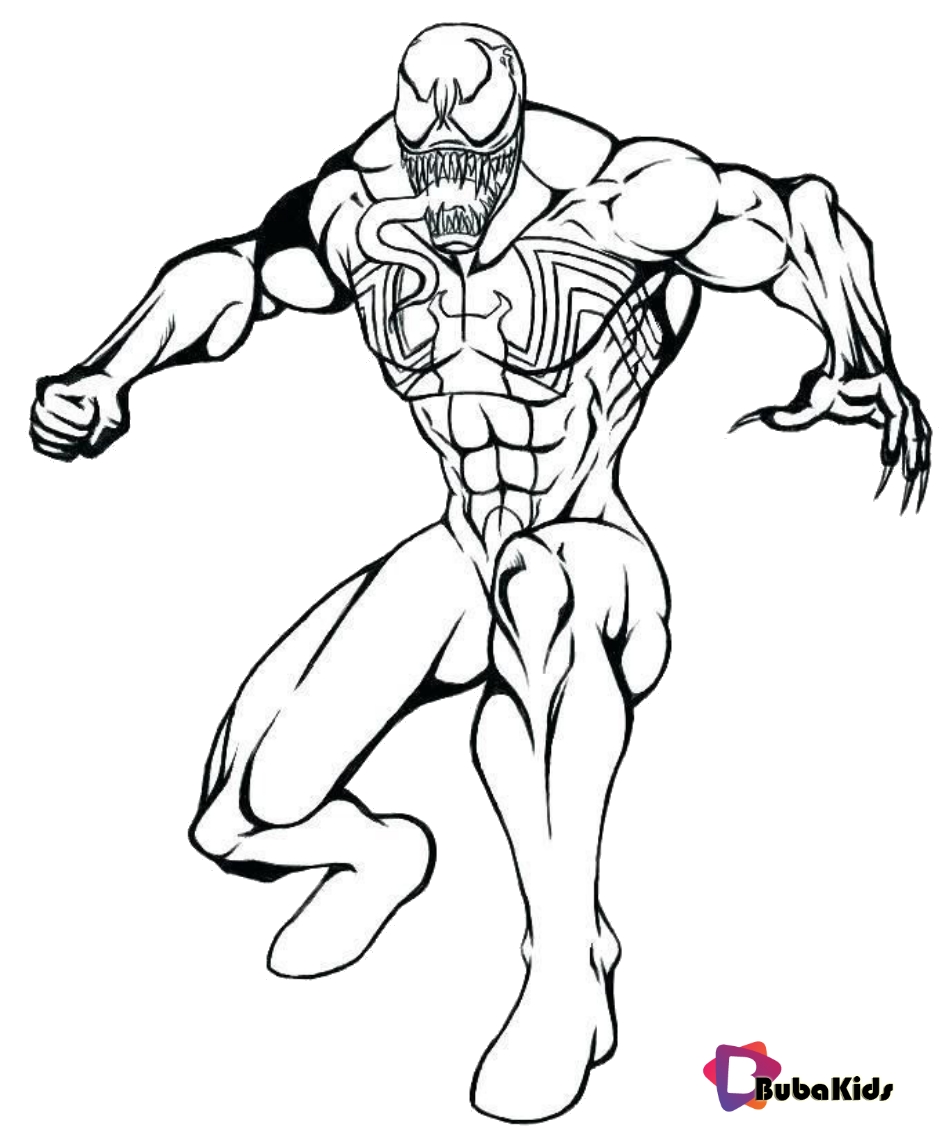 Marvel Venom Printable Coloring Pages - bubakids - BubaKids.com