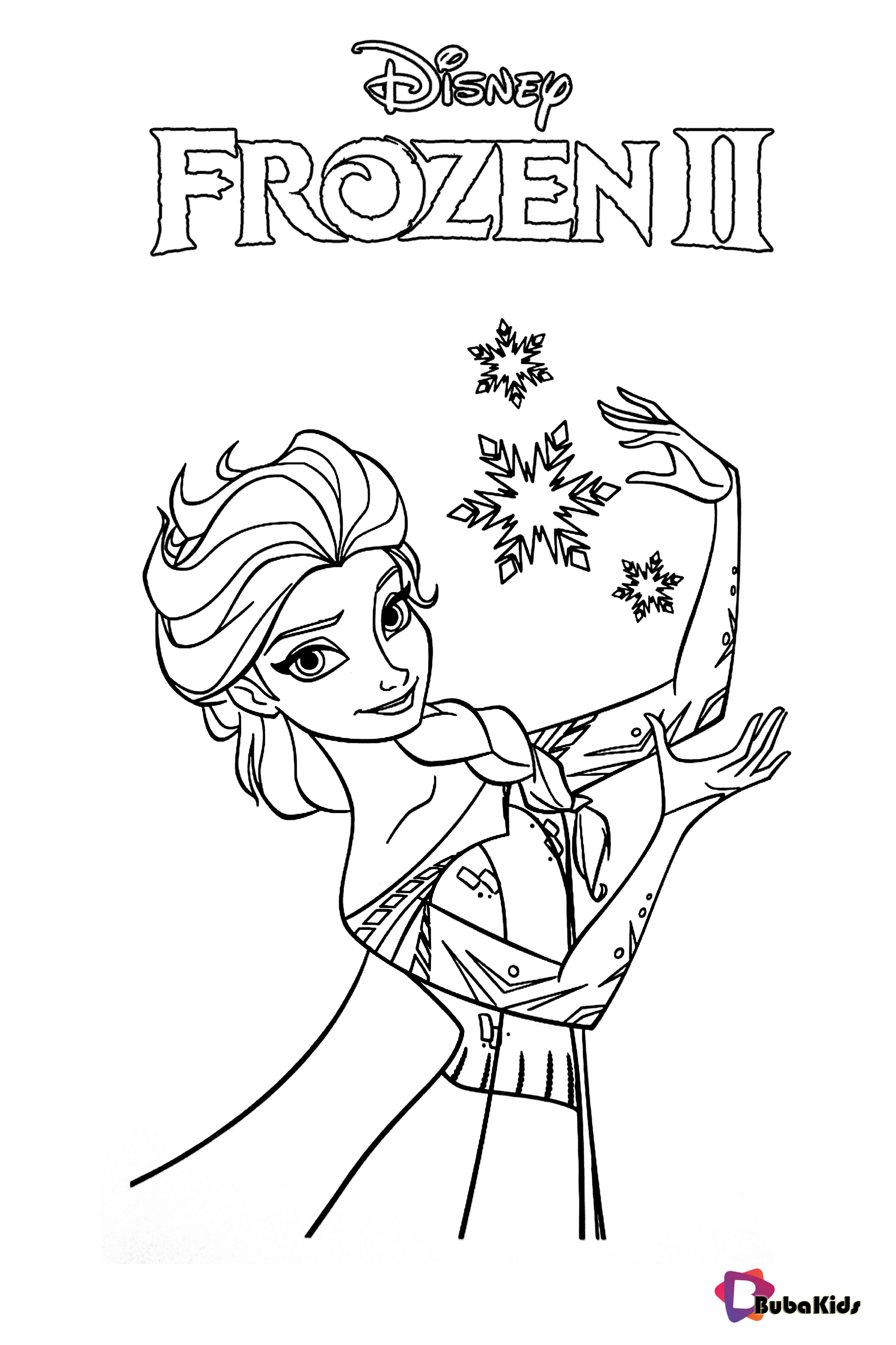 Free Printable coloring pages Frozen 2 - BubaKids.com