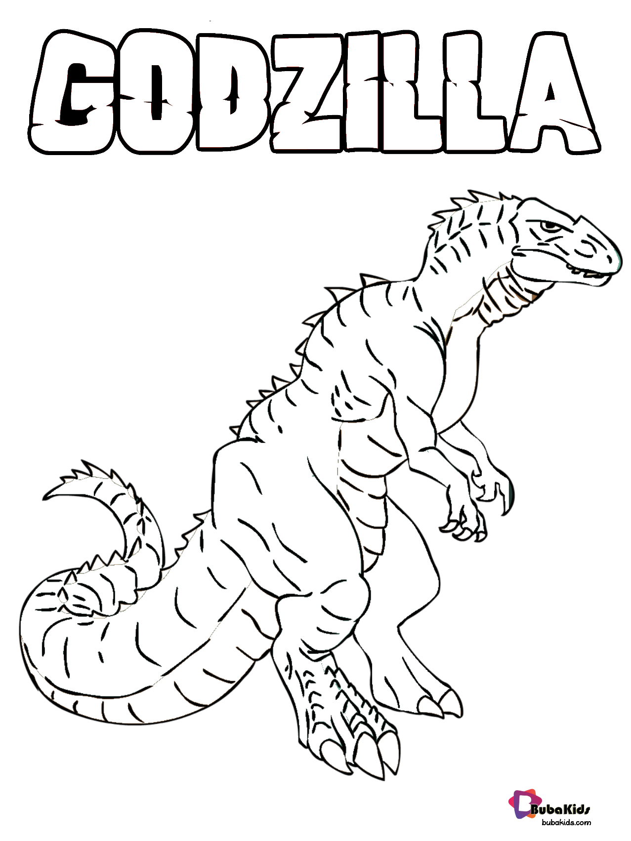 Godzilla King of the Monsters coloring page. - BubaKids.com
