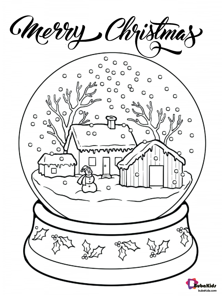 Free download Merry christmas snow globe printable coloring pages ...
 Christmas Presents Coloring Sheets