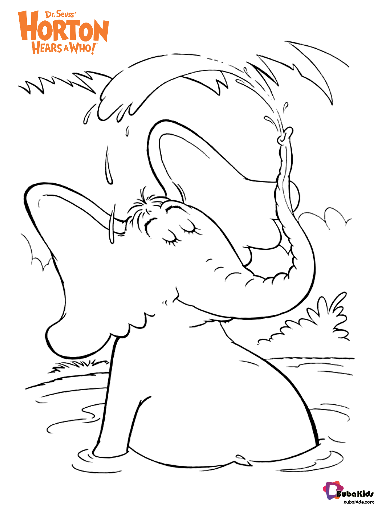 Horton The Elephant Dr Seuss Horton Hears A Who Free Download Coloring