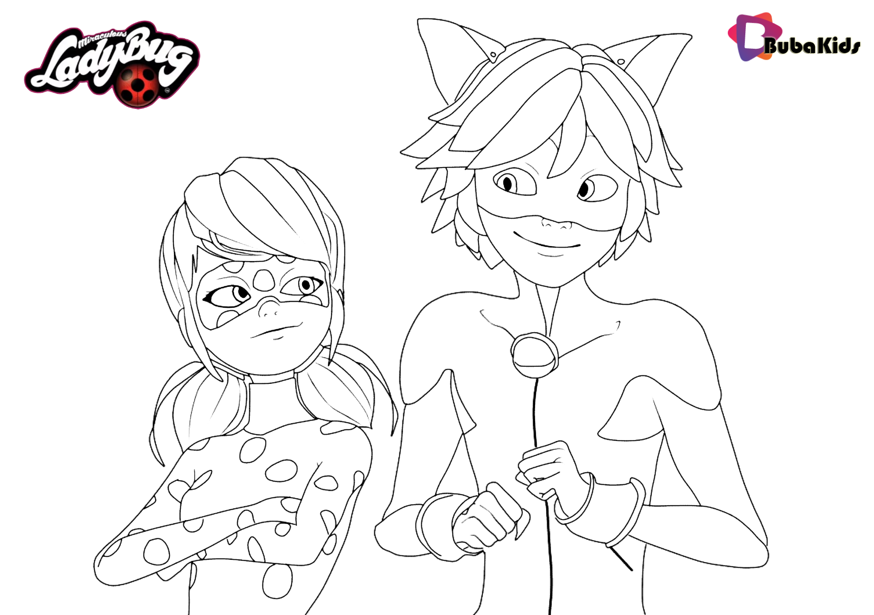 Miraculous Ladybug free download coloring pages - BubaKids.com