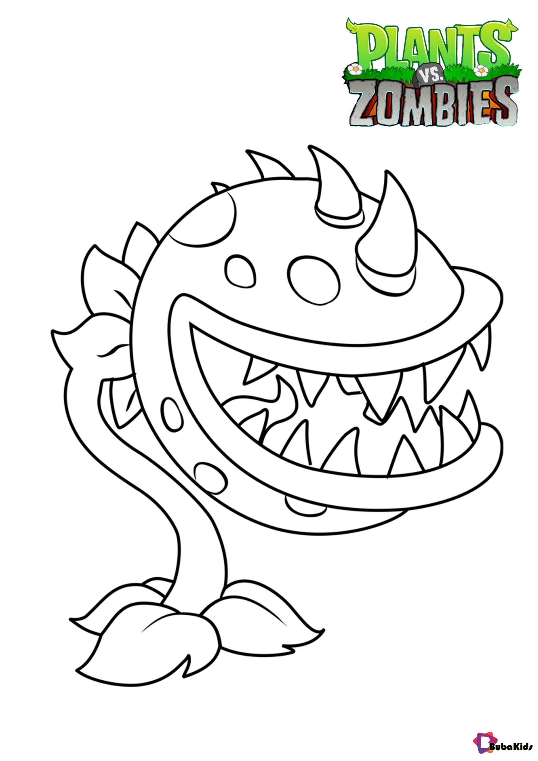 Plants vs Zombies Chomper coloring pages