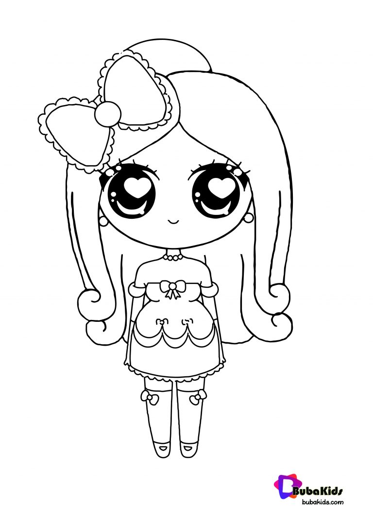 Kawaii Princess Coloring page - BubaKids.com