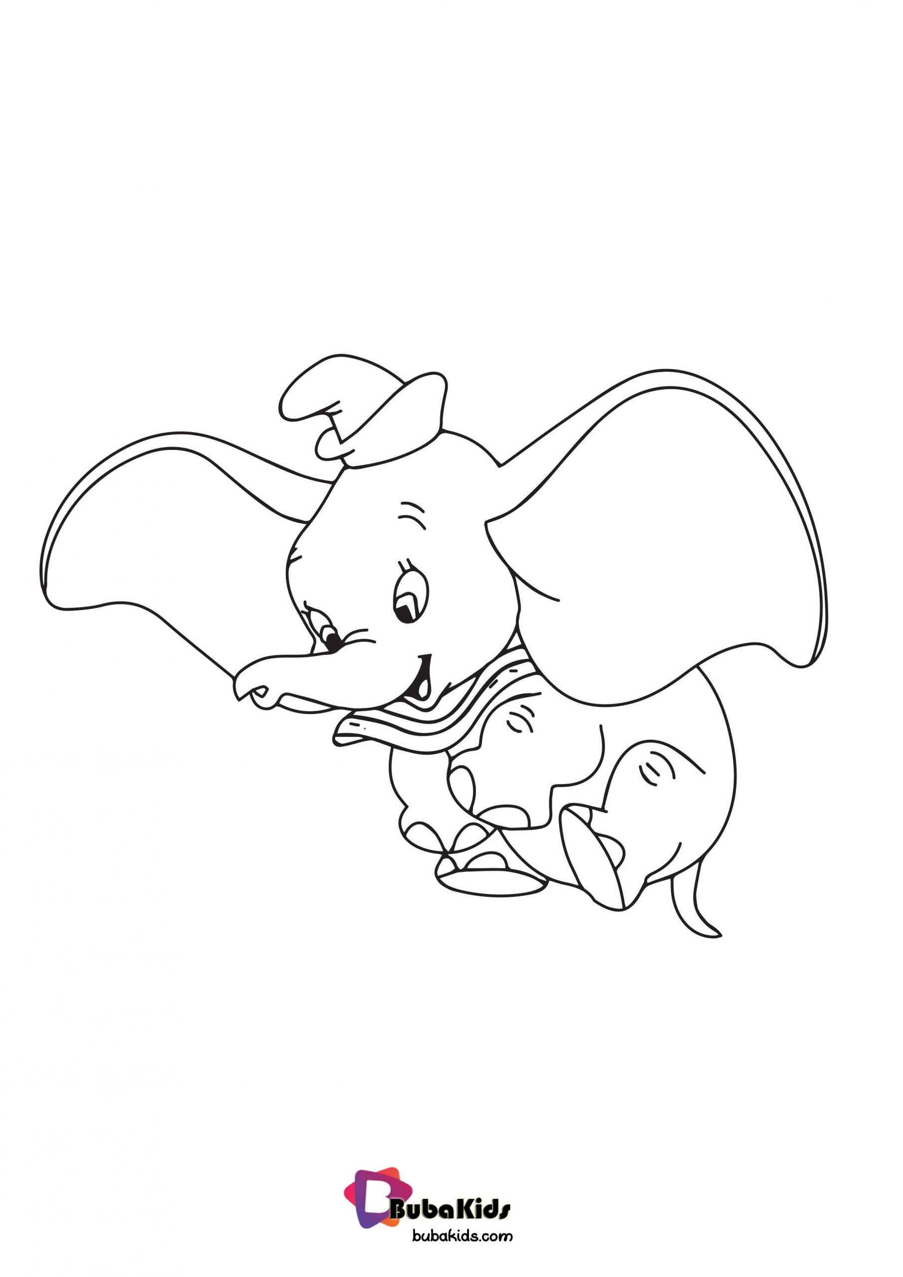 cute dumbo coloring page  bubakids
