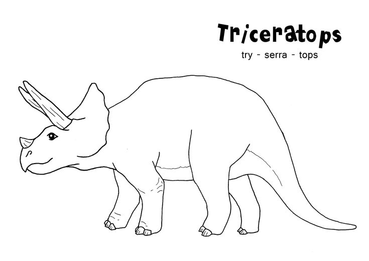 Animal Coloring, Triceratops Coloring Pages Printable Dinosaurs: Triceratops Col…