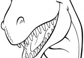 Animal Dinosaurs Tyrannosaurus Rex Coloring Sheets Free Printable For Kids & Gir...