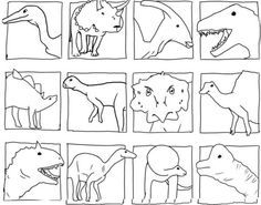 Dinosaurs Head Coloring Pages