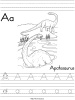 Dinosaurs and Extinct Animals Alphabet Coloring Pages, Handwriting Worksheets an...