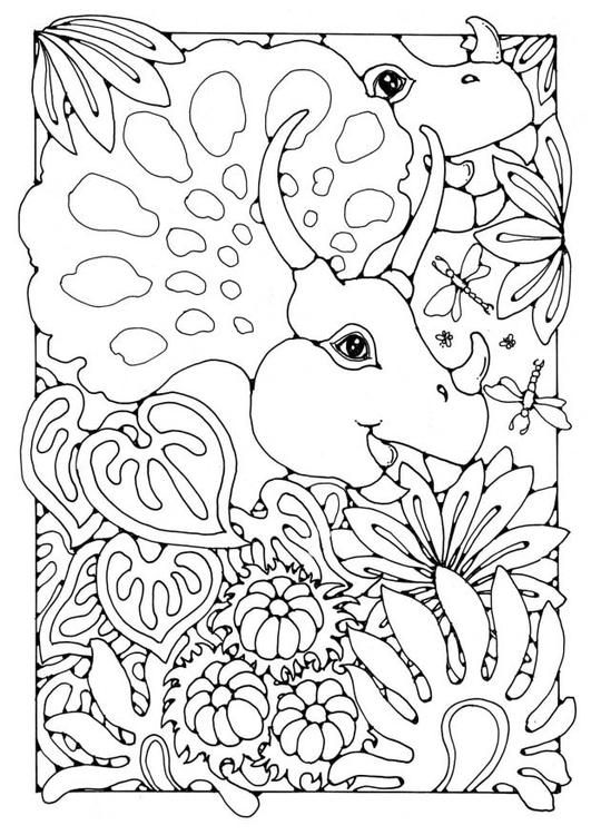 Coloring page Dinosaurs – coloring picture Dinosaurs. Free coloring sheets to pr…