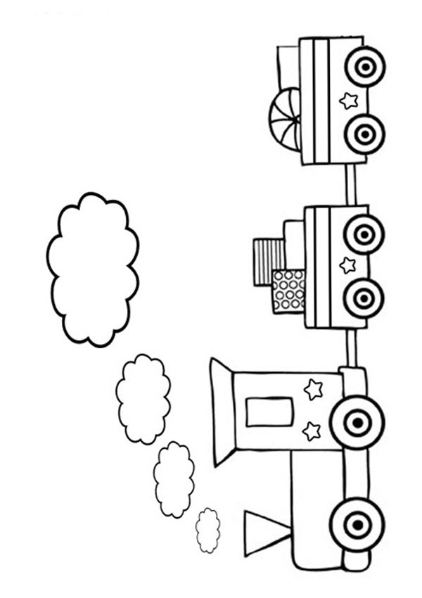 Free Online Colouring Pages. Print and  Colour in this picture of a Train or… Wallpaper