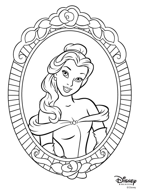 Free Printable Disney Beauty and Beast Cartoon Coloring Pages Wallpaper