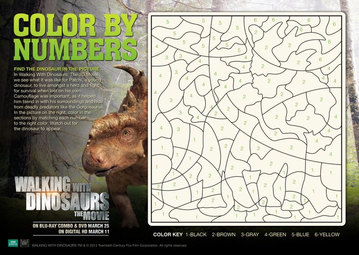 Free Printable Walking With Dinosaurs The Movie Coloring Pages and Activity Shee…