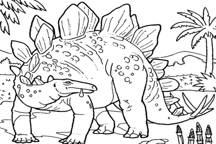 Kids Printable Jurassic Park Dinosaurs Coloring Page Online Wallpaper