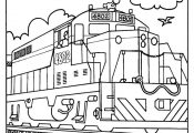 Trains and Railroads Coloring pages - Railroad Train coloring ...