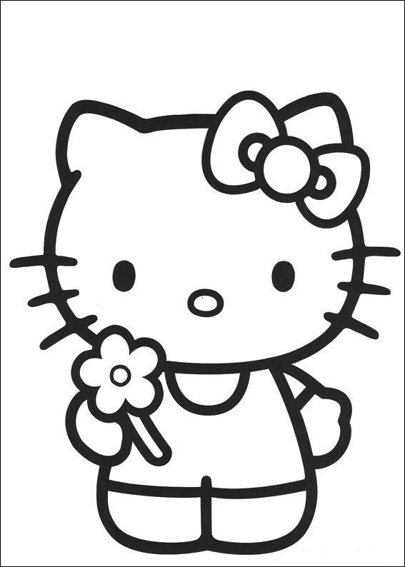 coloring page Hello Kitty Wallpaper