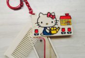 1976 hello kitty comb and mirror keychain