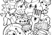 Awesome Kawaii Food Coloring Pages Luxury The Cartoon Sea Animals Are So Fun For...