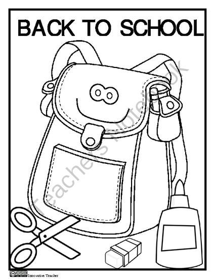 Back To School Coloring Page FREEBIE from Innovative Teacher on TeachersNotebook… Wallpaper