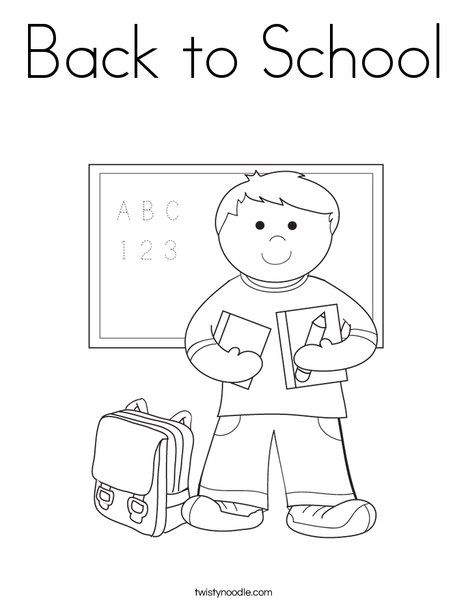 Back to School Coloring Page from TwistyNoodle.com Wallpaper