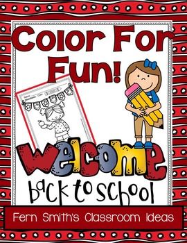 Back to School Fun Color For Fun Printable Coloring Pages 32 coloring pages eq