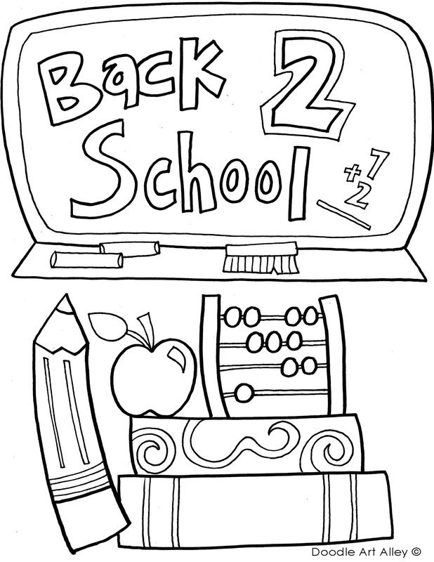 Back to school Coloring Pages – Classroom Doodles Wallpaper