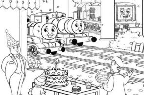 Best Related of Happy Birthday Thomas the Train Coloring Pages