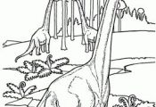 Brachiosaurus realistic dinosaurs coloring pages for kids, printable free