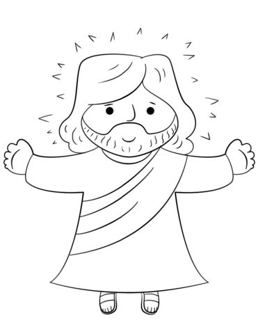 Cartoon Jesus coloring page from Jesus Resurrection category. Select from 24898 … Wallpaper
