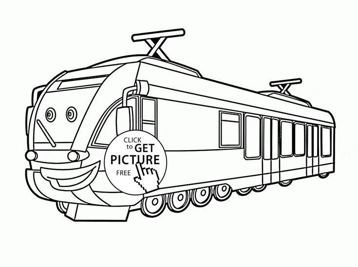 Cartoon Train coloring page for kids, transportation coloring pages printables f…