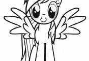 Cartoon coloring pages: MLP Rainbow Dash