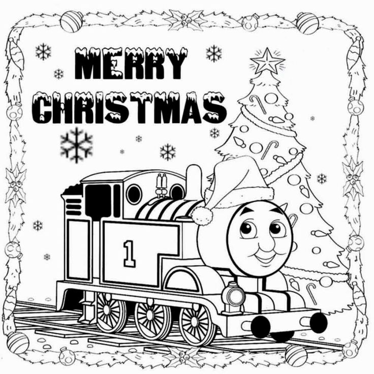 Christmas Train Coloring Pages Wallpaper