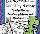 Color by Number - Dinosaurs