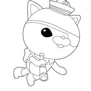 … Coloring Page: Kwazii from The Octonauts Exploring the Sea Coloring