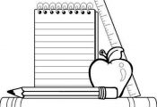 Compele School Supplies for Going Back to School Coloring Page