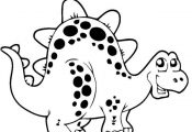 Cute Cartoon Dinosaurs | Cute Thyreophora in Cartoon in Dinosaur Coloring Page -...