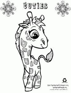 Cute Cartoon Giraffe Coloring Pages Wallpaper