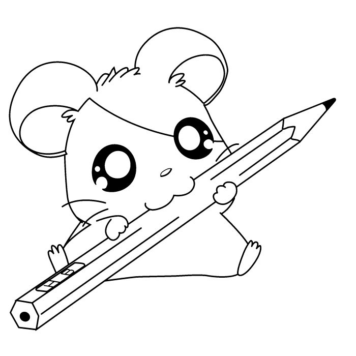 Cute Hamsters Sleeping Hamtaro Coloring Page – Cartoon Coloring Wallpaper