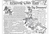 DINOSAURS – We Dig Them! Puzzle Set. Includes:  • Two-Page Activity Set – ...