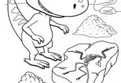 Dinosaur, : Buddy the Little T-Rex in Dinosaur Train in Dinosaur Coloring Page