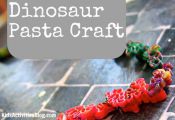 Dinosaur Pasta Craft My boys adore dinosaurs. They love they way dinosaurs look....