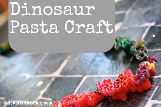 Dinosaur Pasta Craft My boys adore dinosaurs. They love they way dinosaurs look….